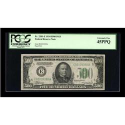 Fr. 2201-E $500 1934 Federal Reserve Note. PCGS