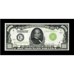 Fr. 2210-E $1000 1928 Light Green Seal Federal