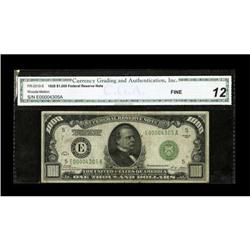 Fr. 2210-E $1000 1928 Federal Reserve Note. CGA
