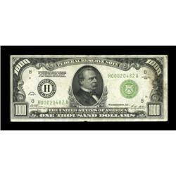Fr. 2210-H $1000 1928 Federal Reserve Note. Very