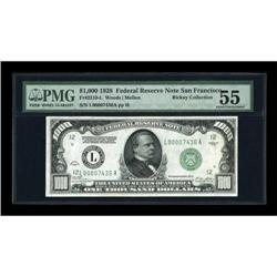 Fr. 2210-L $1000 1928 Federal Reserve Note. PMG