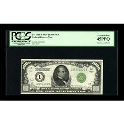 Fr. 2210-L $1000 1928 Federal Reserve Note. PCGS