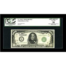 Fr. 2210-L $1000 1928 Federal Reserve Note. PCGS