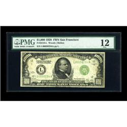 Fr. 2210-L $1000 1928 Federal Reserve Note. PMG