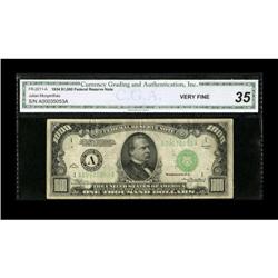 Fr. 2211-A $1000 1934 Federal Reserve Note. CGA