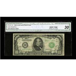 Fr. 2211-B $1000 1934 Federal Reserve Note. CGA
