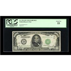 Fr. 2211-D* $1000 1934 Federal Reserve Note.