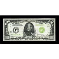 Fr. 2211-F $1000 1934 Federal Reserve Note. Very