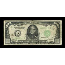 Fr. 2211-G $1000 1934 Federal Reserve Note.
