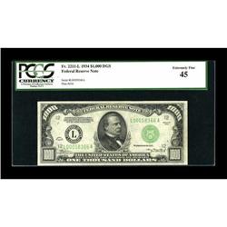 Fr. 2211-L $1000 1934 Federal Reserve Note. PCGS