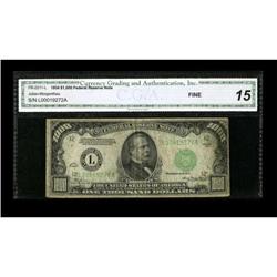 Fr. 2211-L $1000 1934 Federal Reserve Note. CGA