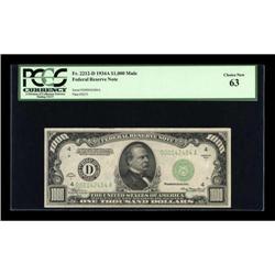 Fr. 2212-D $1000 1934A Federal Reserve Note.