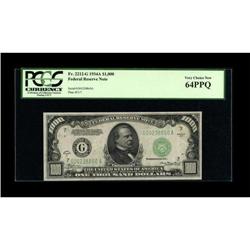 Fr. 2212-G $1000 1934A Federal Reserve Note.