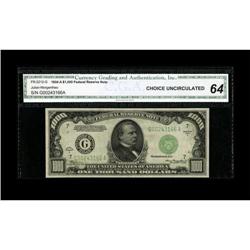 Fr. 2212-G $1000 1934A Federal Reserve Note. CGA