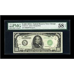 Fr. 2212-G $1000 1934A Federal Reserve Note. PMG