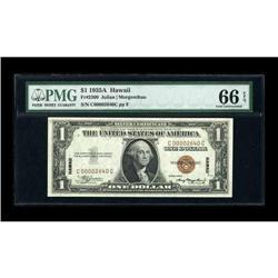 Fr. 2300 $1 1935A Hawaii Silver Certificate. PMG
