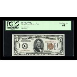 Fr. 2301 $5 1934 Hawaii Federal Reserve Note.