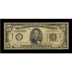 Fr. 2301* $5 1934 Hawaii Federal Reserve Note.