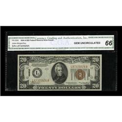 Fr. 2305 $20 1934A Hawaii Federal Reserve Note.
