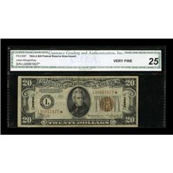 Fr. 2305* $20 1934A Hawaii Federal Reserve Note.