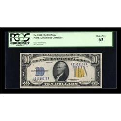 Fr. 2308 $10 1934 North Africa Silver