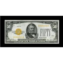 Fr. 2404 $50 1928 Gold Certificate. Choice About