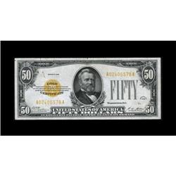 Fr. 2404 $50 1928 Gold Certificate. Extremely