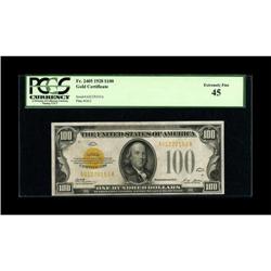 Fr. 2405 $100 1928 Gold Certificate. PCGS