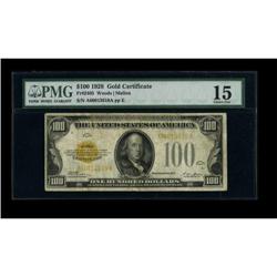 Fr. 2405 $100 1928 Gold Certificate. PMG Choice