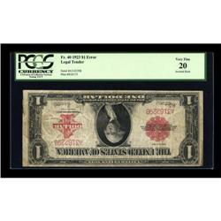 Fr. 40 $1 1923 Legal Tender PCGS Very Fine 20.
