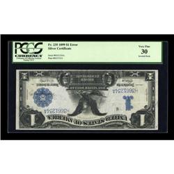 Fr. 235 $1 1899 Silver Certificate PCGS Very