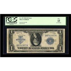 Fr. 237 $1 1923 Silver Certificate PCGS Fine 15.