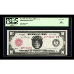 Fr. 893b $10 1914 Red Seal Federal Reserve Note