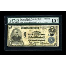 Chicago, IL - $5 1902 Plain Back Fr. 602