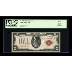 Fr. 1501 $2 1928 Legal Tender Note. PCGS Fine