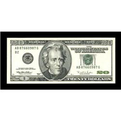 Fr. 2083-B $20 1996 Federal Reserve Note. Choice