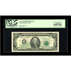 Fr. 2172-D $100 1988 Federal Reserve Note. PCGS