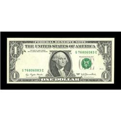 Fr. 1909-G $1 1977 Federal Reserve Note. Choice