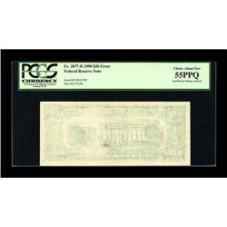 Fr. 2077-B $20 1990 Federal Reserve Note. PCGS