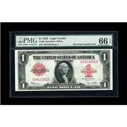 Fr. 40 $1 1923 Legal Tender PMG Gem Uncirculated
