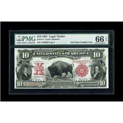 Fr. 114 $10 1901 Legal Tender PMG Gem