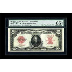 Fr. 123 $10 1923 Legal Tender PMG Gem
