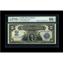 Fr. 255 $2 1899 Silver Certificate PMG Gem