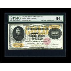 Fr. 1225 $10000 1900 Gold Certificate PMG Choice