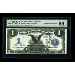 C.C. Pusey Autographed Fr. 230 $1 1899 Silver