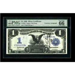 C.C. Pusey Courtesy Autograph Fr. 230 $1 1899