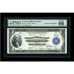 Dual Courtesy Autographed Fr. 718 $1 1918