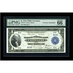 Dual Courtesy Autographed Fr. 718 $1 1918