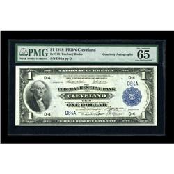 Dual Courtesy Autographed Fr. 718 $1 1918