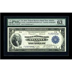 Dual Courtesy Autographed Fr. 723 $1 1918